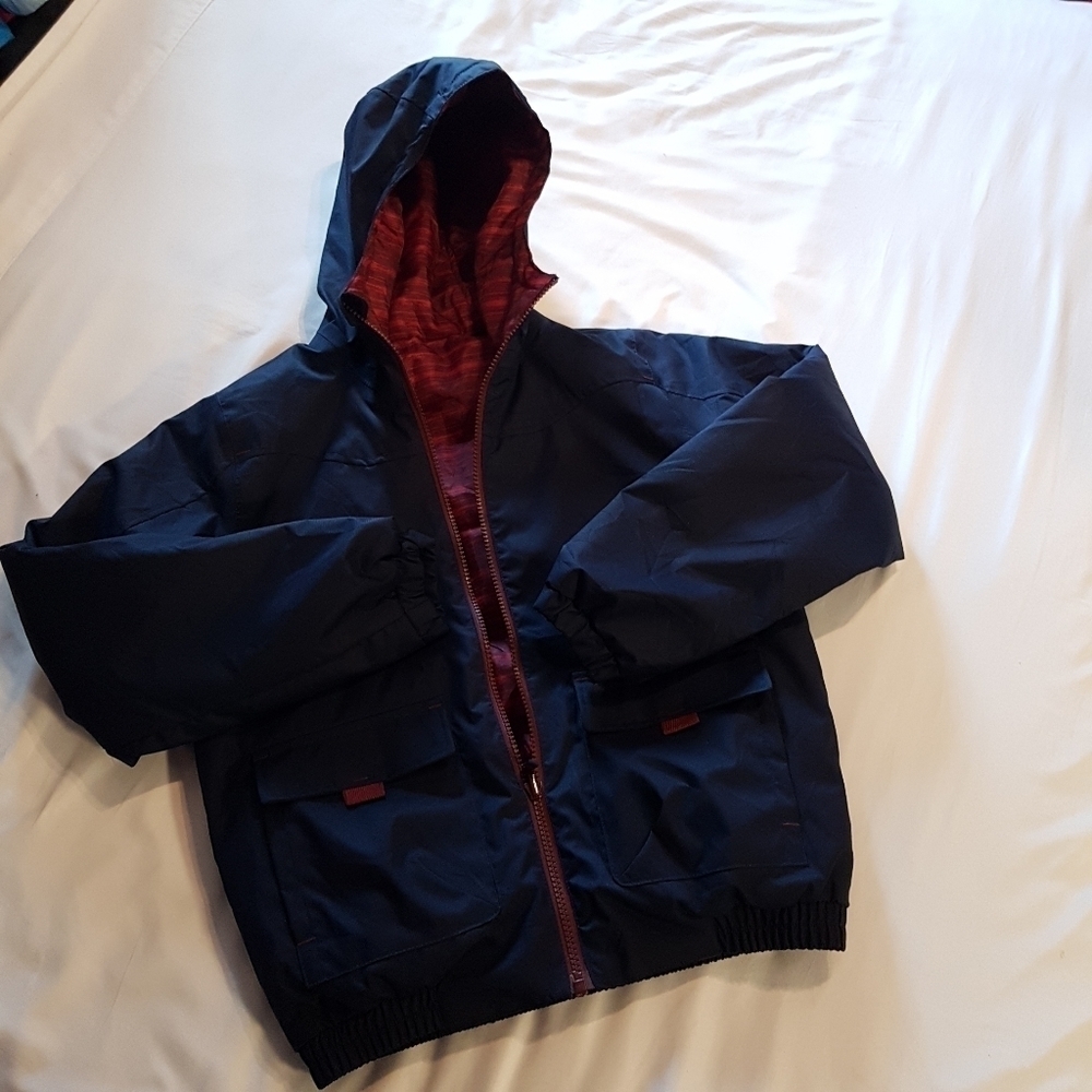 Decathlon Quechua boys size 10 years reversible jacket Hike 100 warm